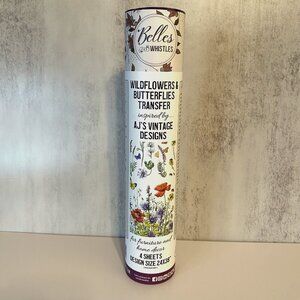 Belles and Whistles Wildflowers & Butterflies Transfer